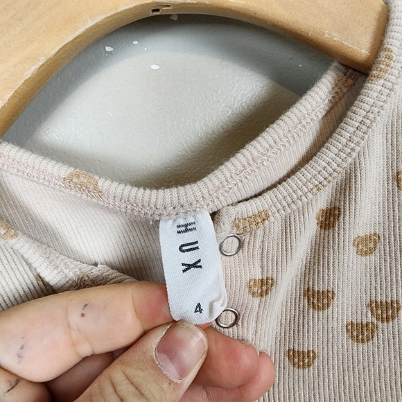 HUX baby ribbed dress, bears, size 4 - Picture 3 of 4